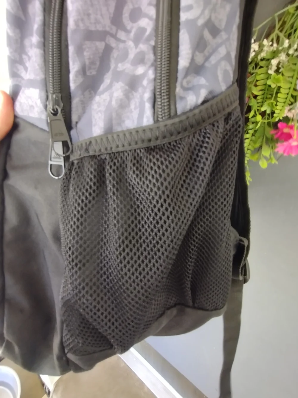 Adidas Gray & Black Backpack